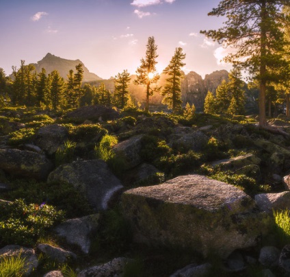 Locuri turistice din Teritoriul Krasnoyarsk - un parc natural - ergaki