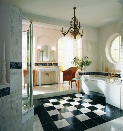 Fürdőszoba angol stílusú belsőépítészeti fotó