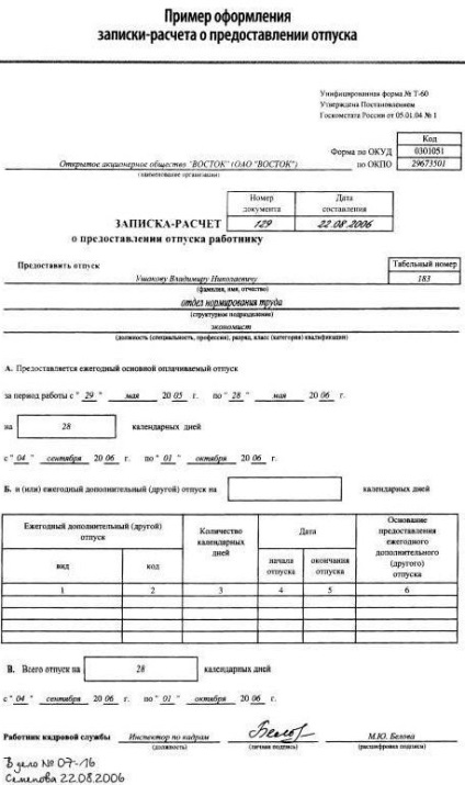 Cererea de concediu și concedierea ulterioară a modului de depunere a unui refuz