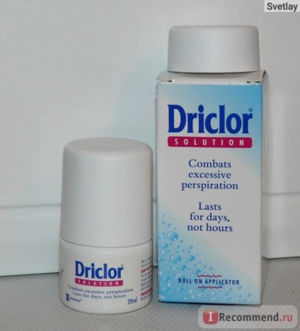 Antiperspirant driclor - acțiune în timpul nopții - 