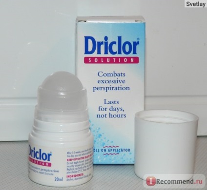 Antiperspirant driclor - acțiune în timpul nopții - 