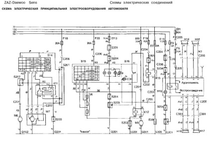 Електросхеми daewoo sens - схема деу сенс