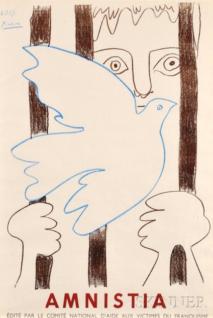 Porumbei în lucrările lui Pablo Picasso - târg de maeștri - manual, manual