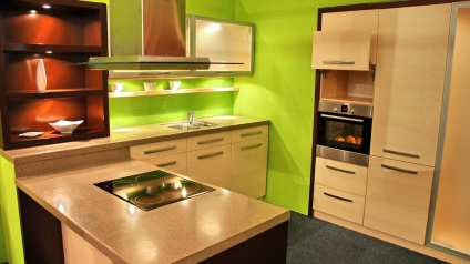 Interiorul unei bucătării mici 6 mp M color, mobilier, iluminat (35 fotografii)