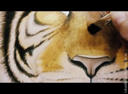 Imaginea unui tigru adormit pe o pernă