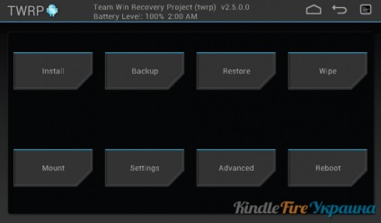 Cum se actualizează (instalează) firmware-ul pe foc Kindle 1st cu twrp