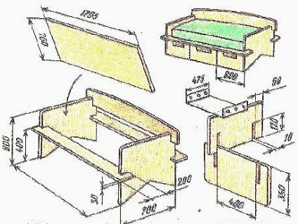 Hogyan készítsünk egy kanapét a saját kezével dachno-sikeres opció, belsőépítészet