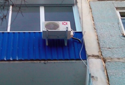 Aer condiționat pe balcon cu vitralii 2 opțiuni de instalare