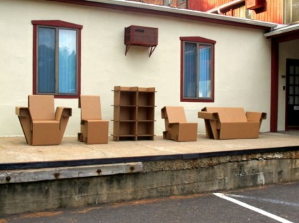 Mobilier din carton pentru dacha cu propriile mâini, caracteristici de fabricație, cele mai bune idei, sfaturi, fotografii