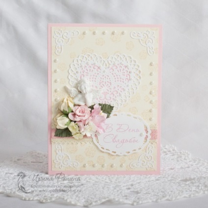 Cărți poștale pentru nunta cu mâinile tale, decorate cu panglici