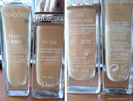 Revizuirea pe Dior diorskin nud și lancome teint miracol, guru frumusete - frumusete frumusete blog