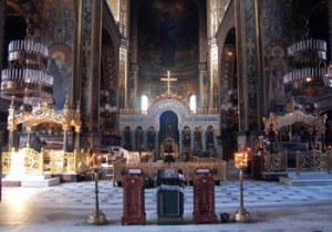 Egy requiem és egy panihid asztal az ortodox egyházban, templom kiegészítők