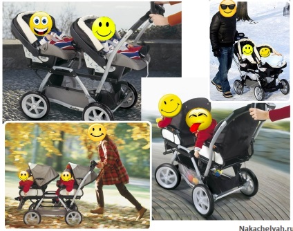 Peg perego duette (peg-perego duet) az ikrek és a nyaralók babakocsijának áttekintése