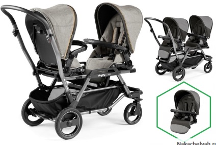 Peg perego duette (peg-perego duet) prezentare generală a căruciorului pentru gemeni și pentru cabane