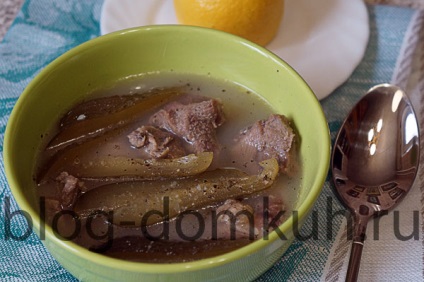 Supă de mahmureală cu miel și castraveți murate, blog gennady Vasiliev