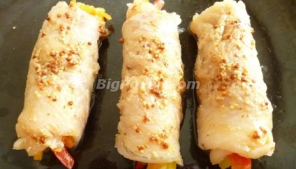 Rulouri de pește coapte cu legume rețetă cu fotografii, gătit pas cu pas