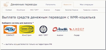 Serviciul de transfer de bani - webmoney wiki