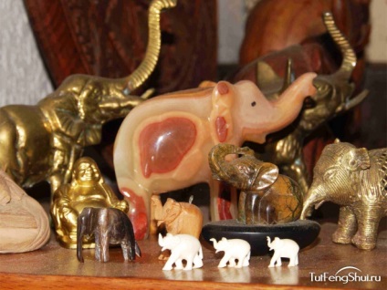 Elefantul este un talisman de noroc și de bunăstare a familiei în feng shui
