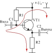 Schema de comutare a unui tranzistor cu un colector comun