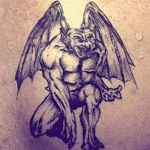 Tattoo gargoyle valoare, fotografie, schițe