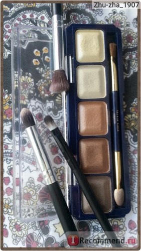 Eyeshadow ffleur compact cu paleta aplicator, cinci culori