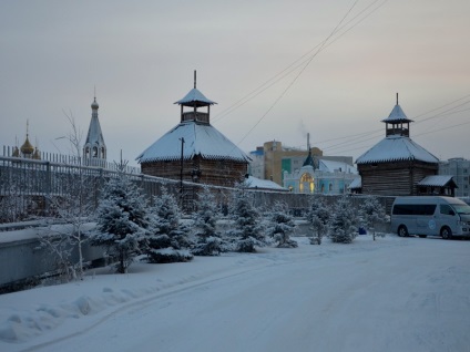 Iarna în pește Yakutsk, cerb, permafrost și diamante