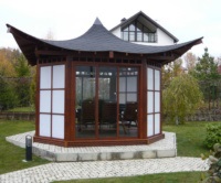 Gazebo în stil chinezesc - casă confortabilă