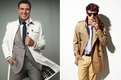 Mit viselnek tavasszal és elegáns 2 változatban a férfi felsőruházati borsó kabát és árok-stílusú -