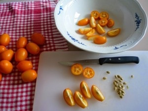 Fructe confiate din kumquat, grădina mea