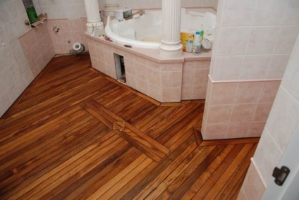 Podele din lemn în baie, demnitate, alegerea lemnului, rezistență la umiditate, impermeabilizare, totul