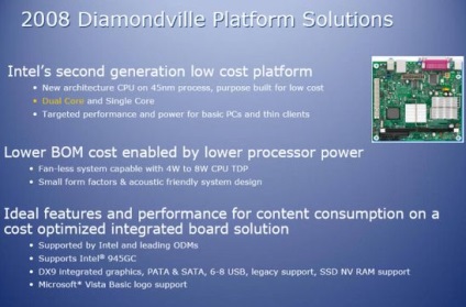 Diamondville va exista în versiunea dual-core