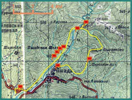 Dolmens Pshada - leírás, elhelyezkedés, térkép