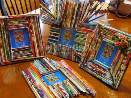 Fotókeret régi magazinokból (magazinok) Fotókeret régi magazinokból