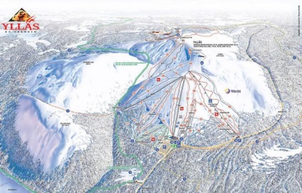 Sípálya Yllas (Yllas), Lapland, aktív pihenés Finnországban, Finnországban