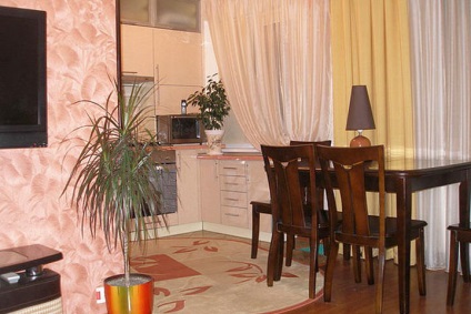 Camera de zi combinată cu bucătărie în Hrușciov fotografie design interior, bucătărie aspect cu o sală, proiecte