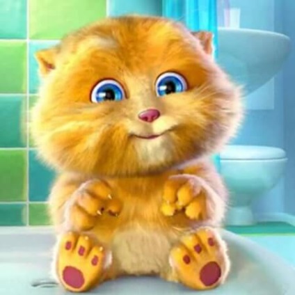 Vorbind roșcată de pisică se spală în duș