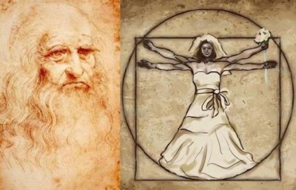 O nuntă ideală de la Leonardo da Vinci ca un mare inventator planificat sărbători, știință pentru