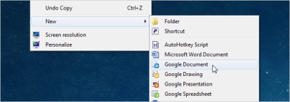 Cum de a adăuga documente Google în meniul 