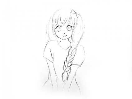 Cum de a desena o fată anime în etape cu un creion