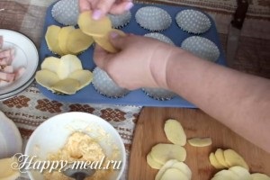 Coșuri de cartofi cu ciuperci
