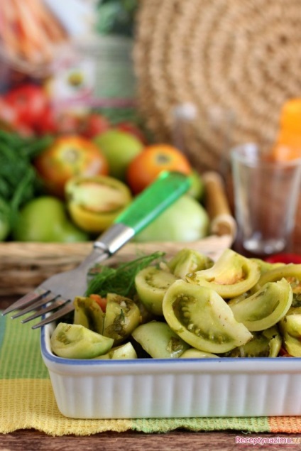 Marinált zöld paradicsom mustárral - ízletes receptek téli szüreteléshez - pácolás,