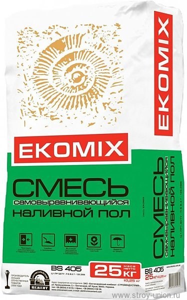 Podeaua este autonivelantă - tm ekomix (25 kg