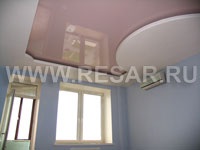 Stretch tavane în cameră și fotografii în apartament și în casă - fotografii ale lucrărilor de recar a companiei