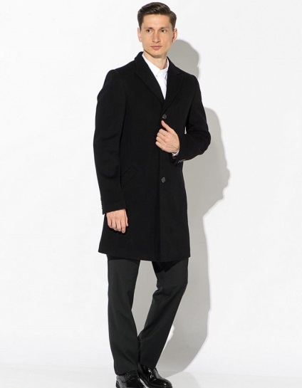 Coat de sex masculin negru sau gri blana scurt, cu o gluga lung și sub genunchi, cu ce să poarte,