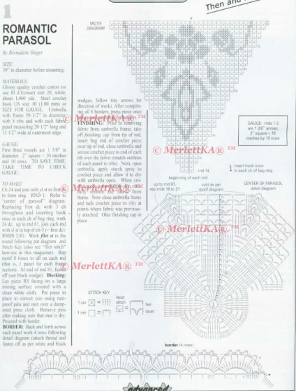 Parasol - sau cum să croșetați o umbrelă
