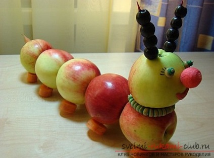 Artizanat din măr, făcut din mâini pentru copii