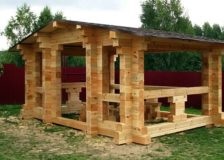 Step-by-step építése egy pavilonból egy bárból a saját kezével