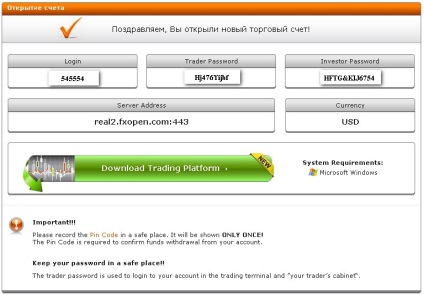 Înregistrarea în fxopen, portal de profit - portal de informații despre câștigurile și investițiile în Internet