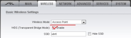 Mod router - configurați punctul de acces