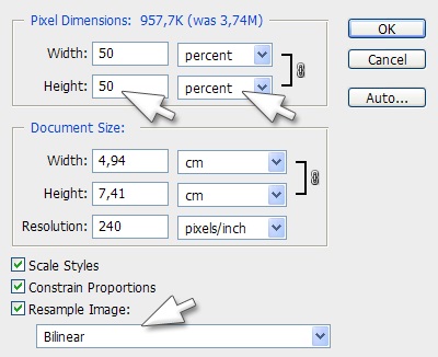 Claritatea unei fotografii după redimensionare (claritate) Claritatea unei fotografii după redimensionare